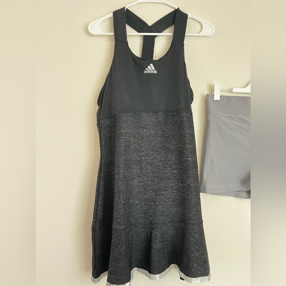 Adidas Black Tennis Dress with matching shorts